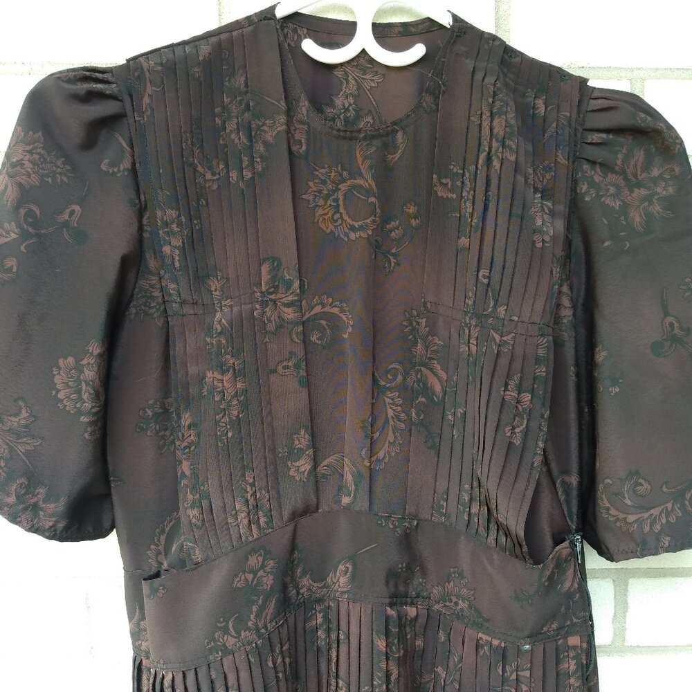 Vintage Old Colony Mennonite Dress 41" Bust 38" Waist Handmade Pleated